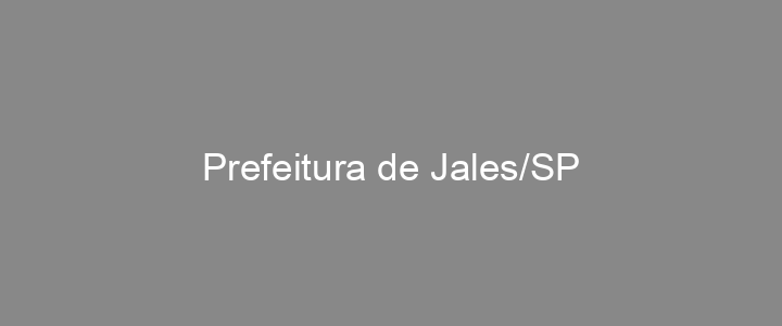 Provas Anteriores Prefeitura de Jales/SP